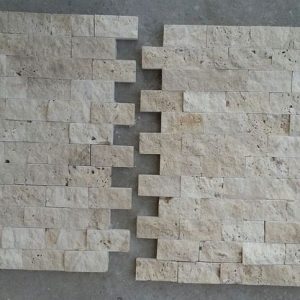 2,5X5 cm Light Patlatma Traverten Mozaik